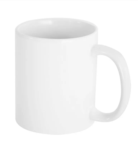 Plain white mug with a FULL COLOUR print
